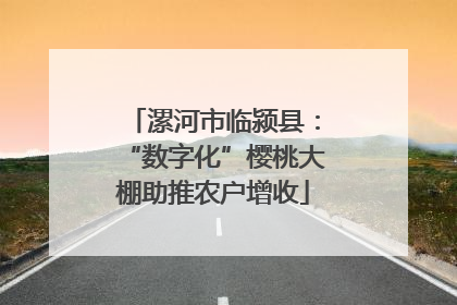 漯河市临颍县：“数字化”樱桃大棚助推农户增收